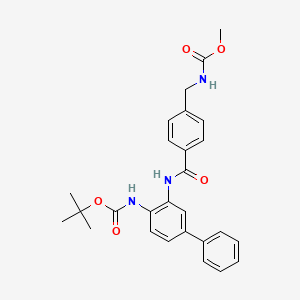 N-[[4-[[[4-[[tert-Butyloxycarbonyl]amino][1,1'-biphenyl]-3-yl]amino]carbonyl]phenyl]methyl]carbamic acid methyl ester