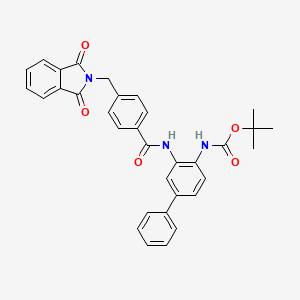 tert-Butyl (3-(4-((1,3-dioxoisoindolin-2-yl)methyl)benzamido)-[1,1'-biphenyl]-4-yl)carbamate
