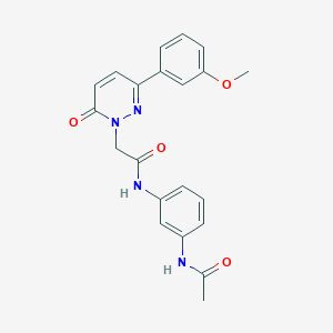 molecular formula C21H20N4O4 B5662232 N-[3-(acetylamino)phenyl]-2-[3-(3-methoxyphenyl)-6-oxopyridazin-1(6H)-yl]acetamide 