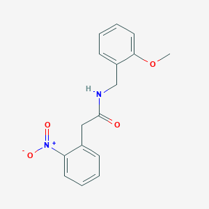 molecular formula C16H16N2O4 B5662260 N-[(2-methoxyphenyl)methyl]-2-(2-nitrophenyl)acetamide 