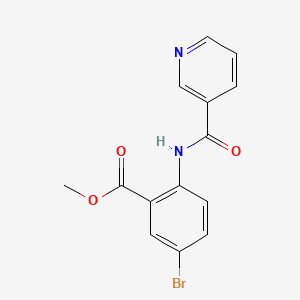 molecular formula C14H11BrN2O3 B5662286 Methyl 5-bromo-2-(pyridine-3-carbonylamino)benzoate 