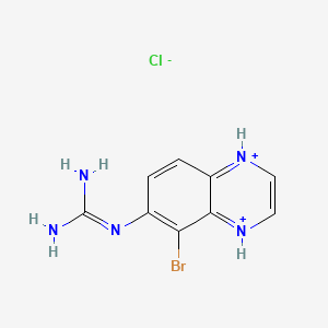 2-(5-Bromoquinoxaline-1,4-diium-6-yl)guanidine;chloride