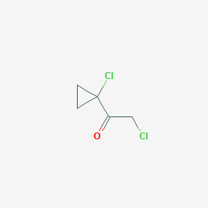 molecular formula C5H6Cl2O B056625 2-Chloro-1-(1-chlorocyclopropyl)ethanone CAS No. 120983-72-4