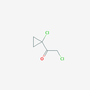 molecular formula C5H6Cl2O B056625 2-氯-1-(1-氯环丙基)乙酮 CAS No. 120983-72-4