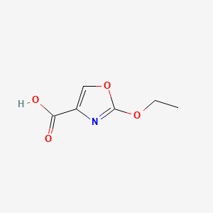molecular formula C6H7NO4 B566250 2-Ethoxy-1,3-oxazole-4-carboxylic acid CAS No. 706789-09-5