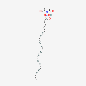 molecular formula C25H25NO4 B566253 (1-hydroxy-2,5-dioxopyrrolidin-1-ium-1-yl) henicosa-6,9,12,15,18-pentaynoate CAS No. 1797984-13-4