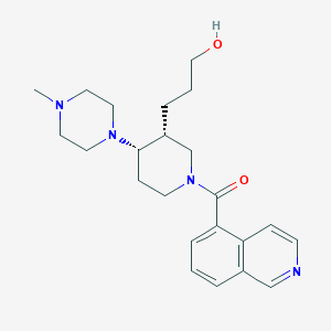 molecular formula C23H32N4O2 B5662530 [(3R,4S)-3-(3-hydroxypropyl)-4-(4-methylpiperazin-1-yl)piperidin-1-yl]-isoquinolin-5-ylmethanone 