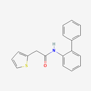 molecular formula C18H15NOS B5662604 N-(2-phenylphenyl)-2-thiophen-2-ylacetamide 