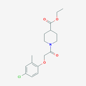 molecular formula C17H22ClNO4 B5662663 ethyl 1-[2-(4-chloro-2-methylphenoxy)acetyl]piperidine-4-carboxylate 