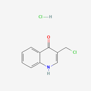 B566271 3-(Chloromethyl)quinolin-4-ol hydrochloride CAS No. 1797891-10-1