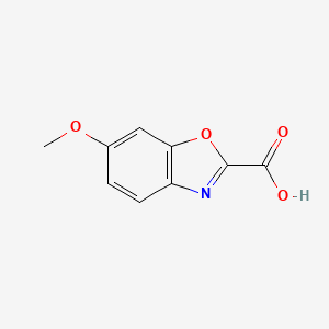 molecular formula C9H7NO4 B566275 6-Methoxy-1,3-benzoxazole-2-carboxylic acid CAS No. 944898-55-9
