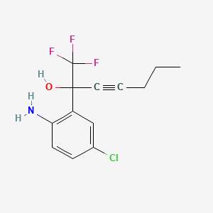 molecular formula C13H13ClF3NO B566281 2-(2-Amino-5-chlorophenyl)-1,1,1-trifluorohept-3-yn-2-ol CAS No. 1797114-07-8