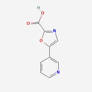 molecular formula C9H6N2O3 B566288 5-(Pyridin-3-yl)oxazole-2-carboxylic acid CAS No. 857521-74-5
