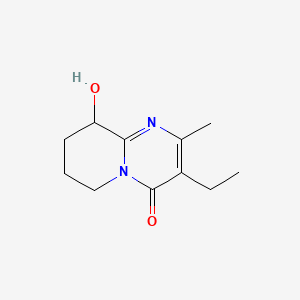 molecular formula C11H16N2O2 B566296 3-Ethyl-6,7,8,9-tetrahydro-9-hydroxy-2-methyl-4H-pyrido[1,2-A]pyrimidin-4-one CAS No. 849903-79-3