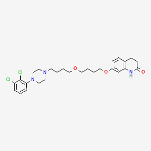 molecular formula C27H35Cl2N3O3 B566297 7-[4-[4-[4-(2,3-dichlorophenyl)piperazin-1-yl]butoxy]butoxy]-3,4-dihydro-1H-quinolin-2-one CAS No. 1796928-63-6