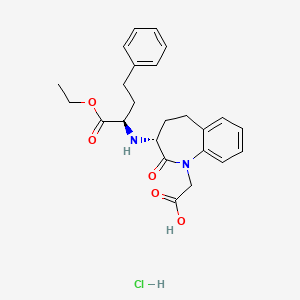 molecular formula C24H29ClN2O5 B566298 Benazepril hydrochloride, (R,R)- CAS No. 215447-89-5