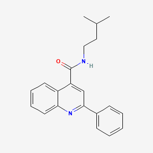 molecular formula C21H22N2O B5663027 N-(3-methylbutyl)-2-phenylquinoline-4-carboxamide 