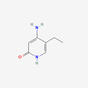 molecular formula C7H10N2O B566305 2(1H)-Pyridinone, 4-amino-5-ethyl- CAS No. 104885-51-0