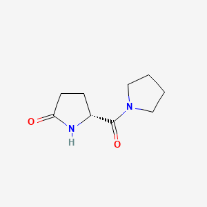 B566345 (R)-5-(Pyrrolidine-1-carbonyl)pyrrolidin-2-one CAS No. 110958-18-4