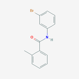 molecular formula C14H12BrNO B056637 N-(3-bromophenyl)-2-methylbenzamide CAS No. 123862-54-4