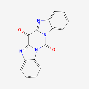 molecular formula C16H8N4O2 B5663737 1,3,10,14-tetrazapentacyclo[11.7.0.03,11.04,9.015,20]icosa-4,6,8,10,13,15,17,19-octaene-2,12-dione 