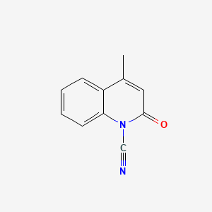 molecular formula C11H8N2O B566397 4-Methyl-2-oxoquinoline-1(2H)-carbonitrile CAS No. 19952-20-6