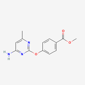 molecular formula C13H13N3O3 B5664006 methyl 4-[(4-amino-6-methylpyrimidin-2-yl)oxy]benzoate 