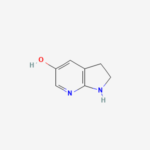 molecular formula C7H8N2O B566404 2,3-dihydro-1H-pyrrolo[2,3-b]pyridin-5-ol CAS No. 100383-04-8