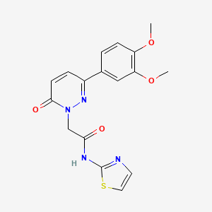 molecular formula C17H16N4O4S B5664153 2-[3-(3,4-dimethoxyphenyl)-6-oxopyridazin-1(6H)-yl]-N-(1,3-thiazol-2-yl)acetamide 