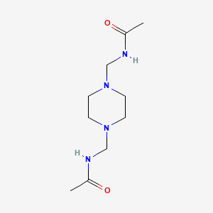 molecular formula C10H20N4O2 B5664159 N-{[4-(ACETAMIDOMETHYL)PIPERAZIN-1-YL]METHYL}ACETAMIDE 
