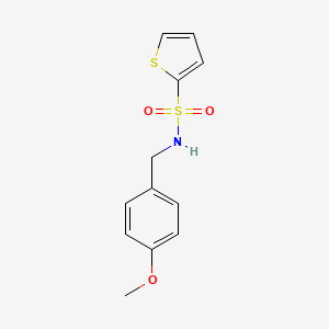molecular formula C12H13NO3S2 B5664273 N-[(4-methoxyphenyl)methyl]thiophene-2-sulfonamide 