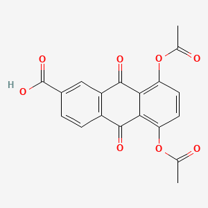 5,8-Bis(acetyloxy)-9,10-dioxo-9,10-dihydroanthracene-2-carboxylic acid
