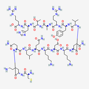 molecular formula C85H144N30O24S B566465 H-Cys-Lys-Gln-Leu-Gln-Lys-Asp-Lys-Gln-Val-Tyr-Arg-Ala-Thr-His-Arg-OH CAS No. 101038-78-2