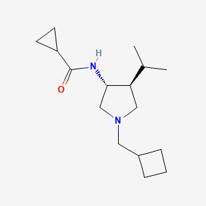 molecular formula C16H28N2O B5664729 N-[(3R,4S)-1-(cyclobutylmethyl)-4-propan-2-ylpyrrolidin-3-yl]cyclopropanecarboxamide 
