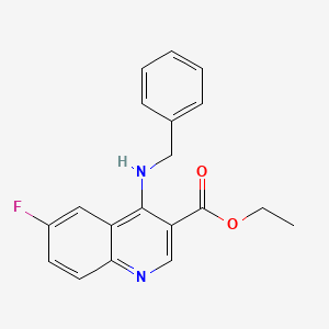 molecular formula C19H17FN2O2 B5664738 Ethyl 4-(benzylamino)-6-fluoroquinoline-3-carboxylate 