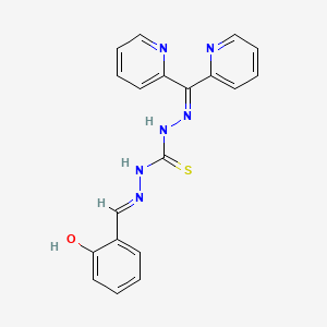 molecular formula C19H16N6OS B566492 1-(Di-(2-pyridyl)methylene)-5-salicylidenethiocarbonohydrazide CAS No. 108100-42-1