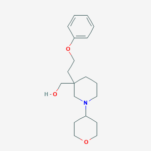 molecular formula C19H29NO3 B5665016 [1-(Oxan-4-yl)-3-(2-phenoxyethyl)piperidin-3-yl]methanol 