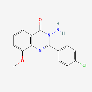 4(3h)-Quinazolinone,3-amino-2-(p-chlorophenyl)-8-methoxy-