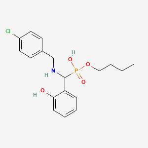 molecular formula C18H23ClNO4P B566511 Butoxy-[[(4-chlorophenyl)methylamino]-(2-hydroxyphenyl)methyl]phosphinic acid CAS No. 105660-02-4