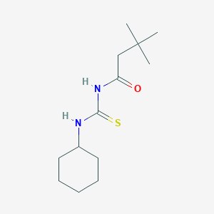 molecular formula C13H24N2OS B5665185 N-(cyclohexylcarbamothioyl)-3,3-dimethylbutanamide 