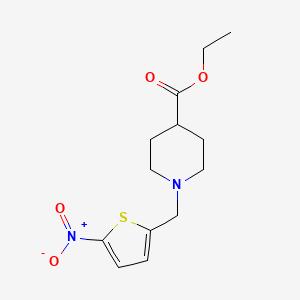 molecular formula C13H18N2O4S B5665264 Ethyl 1-[(5-nitrothiophen-2-yl)methyl]piperidine-4-carboxylate 