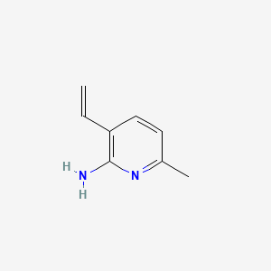 molecular formula C8H10N2 B566532 3-Ethenyl-6-methylpyridin-2-amine CAS No. 100377-14-8