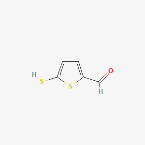 molecular formula C5H4OS2 B566537 5-Mercapto-2-thiophenecarboxaldehyde CAS No. 101066-60-8