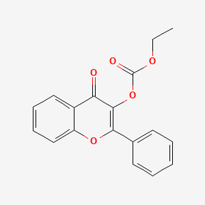 molecular formula C18H14O5 B5665668 Ethyl (4-oxo-2-phenylchromen-3-yl) carbonate 
