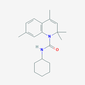 molecular formula C20H28N2O B5665677 N-cyclohexyl-2,2,4,7-tetramethylquinoline-1(2H)-carboxamide 