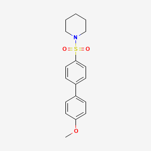 molecular formula C18H21NO3S B5665725 1-[4-(4-Methoxyphenyl)phenyl]sulfonylpiperidine 
