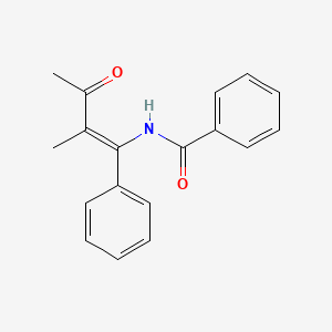 molecular formula C18H17NO2 B5666034 N-[(Z)-2-methyl-3-oxo-1-phenylbut-1-enyl]benzamide 