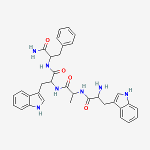 molecular formula C34H37N7O4 B566604 Tryptophylalanyltryptophylphenylalaninamide CAS No. 104180-25-8