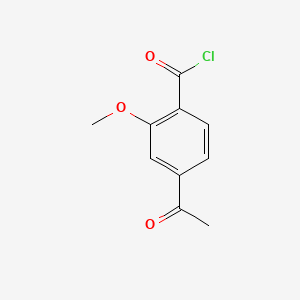 molecular formula C10H9ClO3 B566606 4-Acetyl-2-methoxybenzoyl chloride CAS No. 102362-05-0