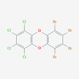 molecular formula C12Br4Cl4O2 B056661 Dibenzo(b,e)(1,4)dioxin, 1,2,3,4-tetrabromo-6,7,8,9-tetrachloro- CAS No. 124728-12-7